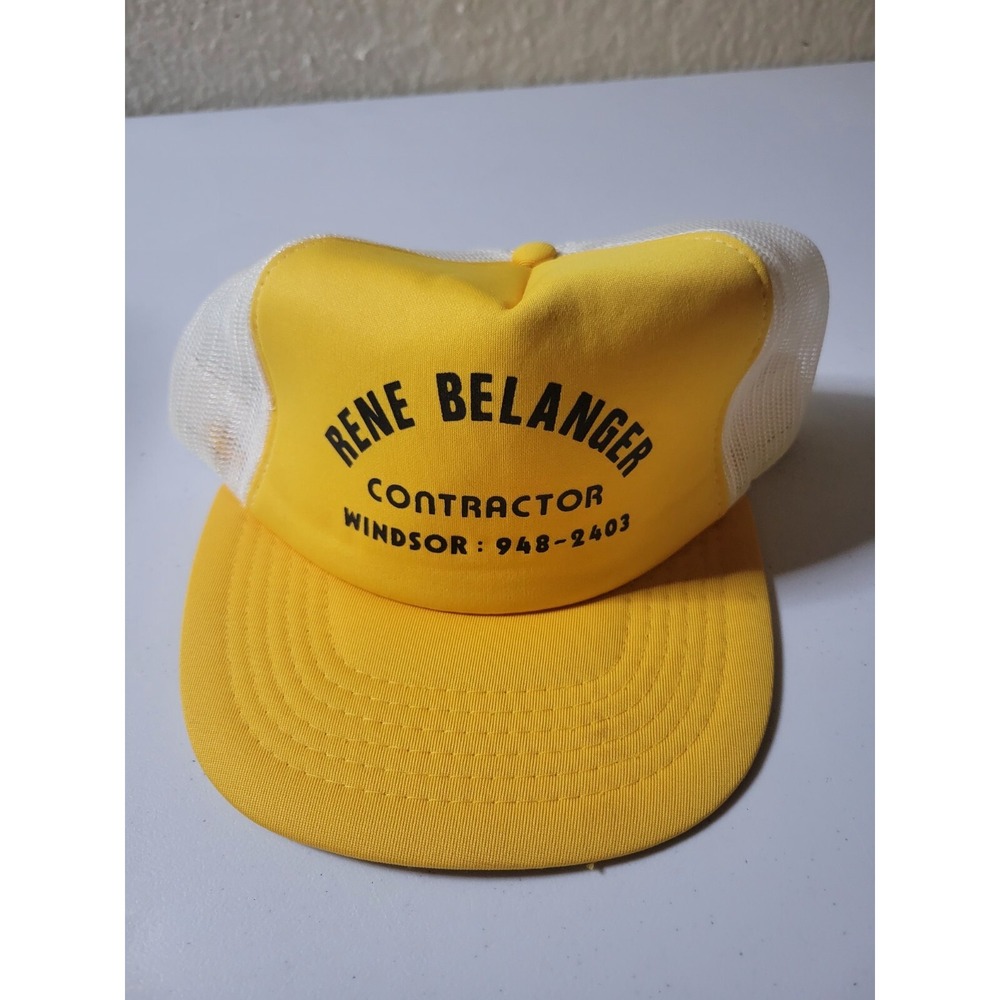Vintage Trucker Hat Cap Mesh Contractor Construction